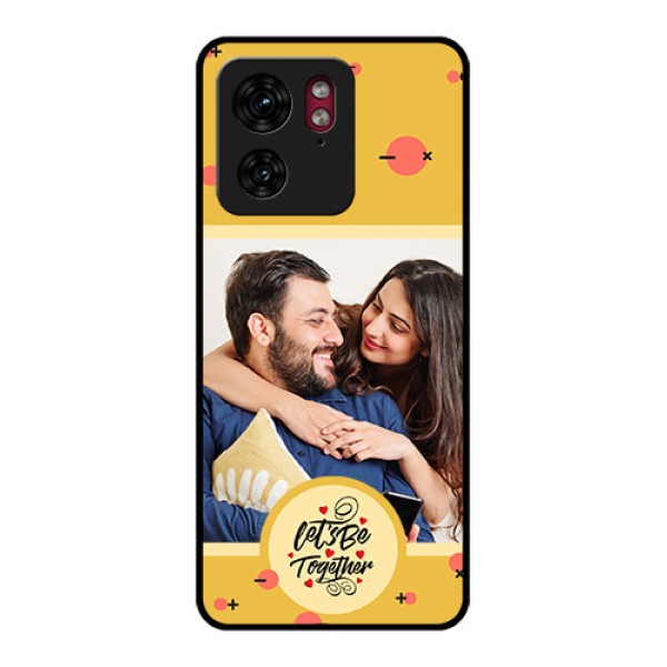 Motorola Edge 40 Custom Glass Phone Case - Lets Be Together Design Motorola Edge 40 Custom Glass Phone Case - Lets Be Together Design