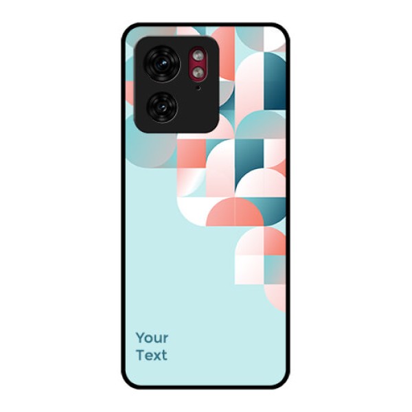 Motorola Edge 40 Custom Glass Phone Case - Stylish Semi - Circle Pattern Design Motorola Edge 40 Custom Glass Phone Case - Stylish Semi - Circle Pattern Design