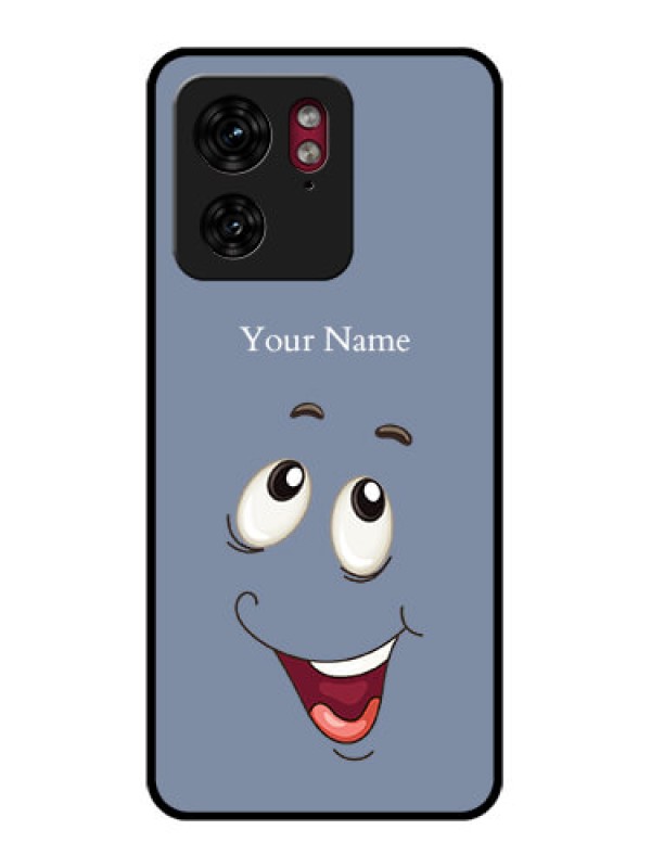 Custom Motorola Edge 40 Custom Glass Phone Case - Laughing Cartoon Face Design