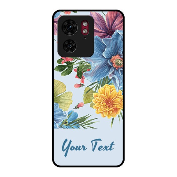 Motorola Edge 40 Custom Glass Phone Case - Stunning Watercolored Flowers Painting Design Motorola Edge 40 Custom Glass Phone Case - Stunning Watercolored Flowers Painting Design
