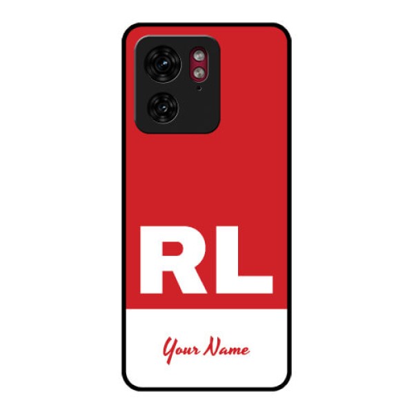 Motorola Edge 40 Custom Glass Phone Case - Dual Tone Custom Text Design