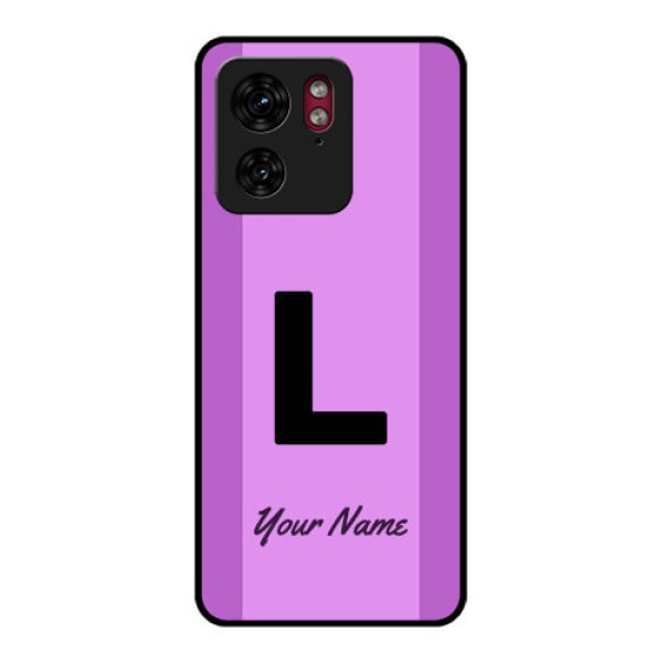 Motorola Edge 40 Custom Glass Phone Case - Tricolor Custom Text Design Motorola Edge 40 Custom Glass Phone Case - Tricolor Custom Text Design