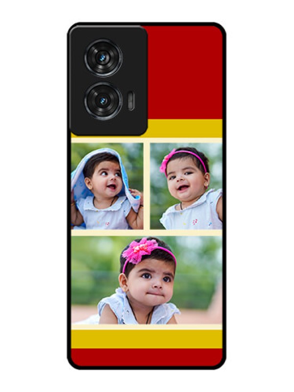 Custom Motorola Edge 50 Fusion Custom Glass Phone CaseMultiple Pic Upload Design