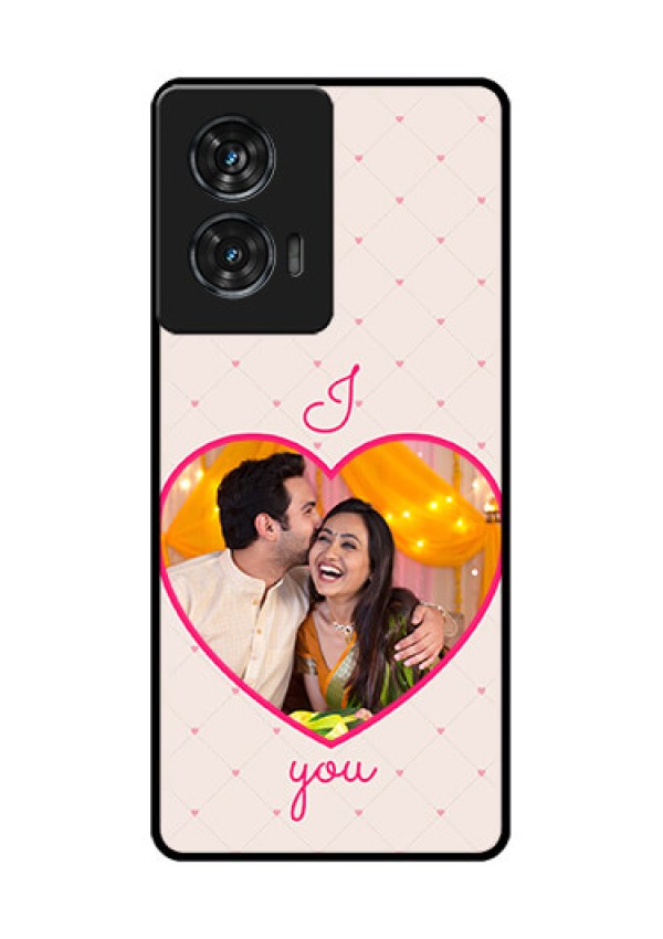 Motorola Edge 50 Fusion Custom Glass Phone CaseHeart Shape Design