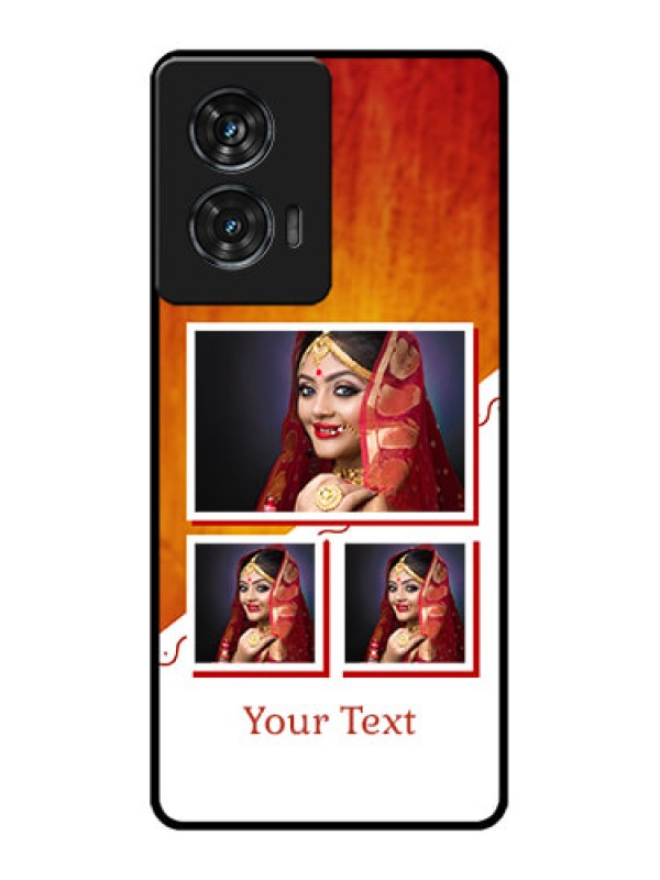 Custom Motorola Edge 50 Fusion Custom Glass Phone CaseWedding Memories Design