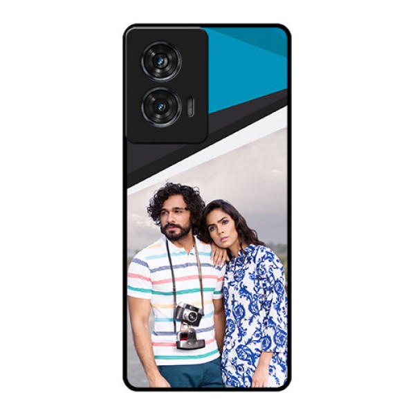 Motorola Edge 50 Fusion Custom Glass Phone CaseSimple Pattern Photo Upload Design
