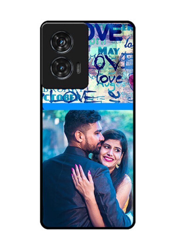 Motorola Edge 50 Fusion Custom Glass Phone CaseColorful Love Design