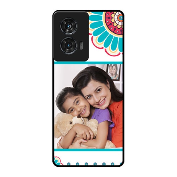 Motorola Edge 50 Fusion Custom Glass Phone CaseFlower Design