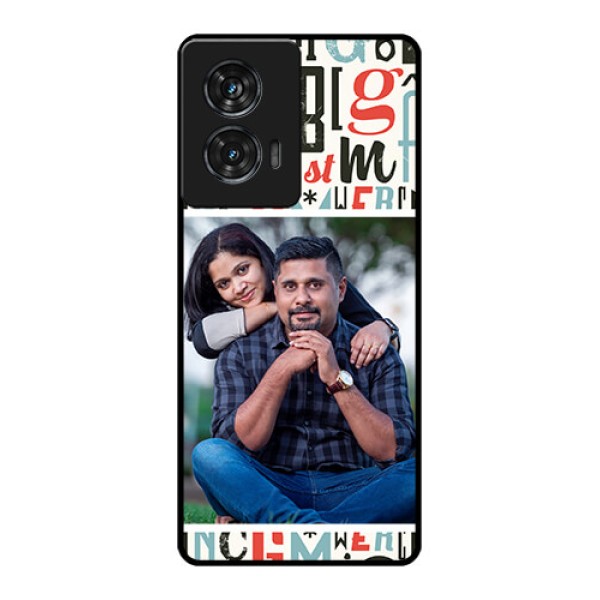 Motorola Edge 50 Fusion Custom Glass Phone CaseAlphabet Design