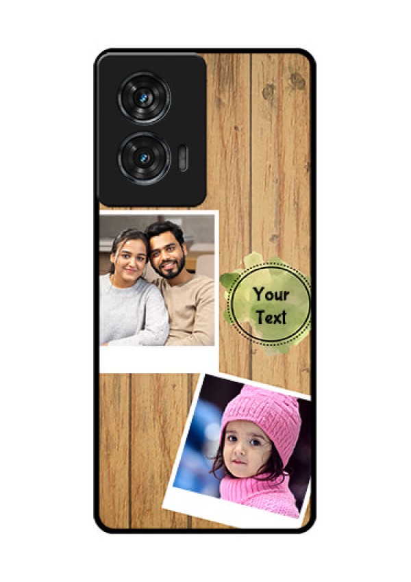 Motorola Edge 50 Fusion Custom Glass Phone CaseWooden Texture Design