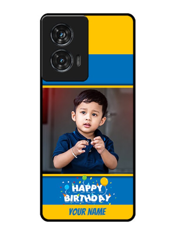 Custom Motorola Edge 50 Fusion Custom Glass Phone CaseBirthday Wishes Design