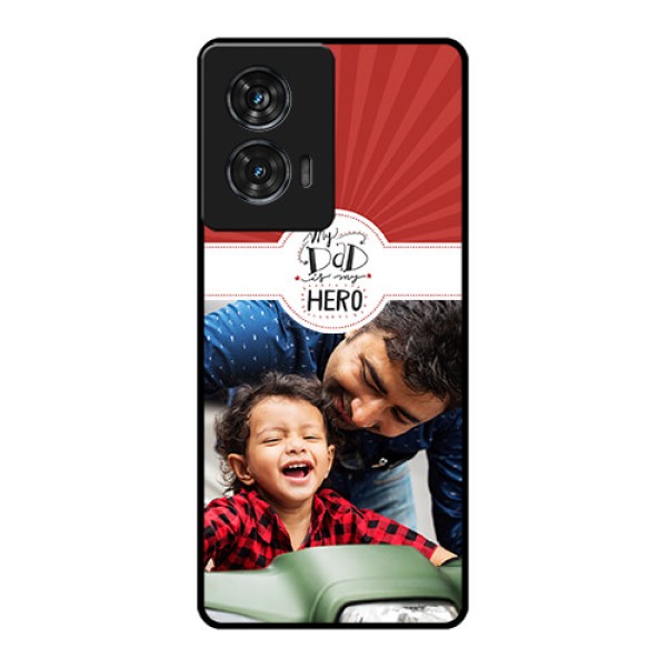 Motorola Edge 50 Fusion Custom Glass Phone CaseMy Dad Hero Design