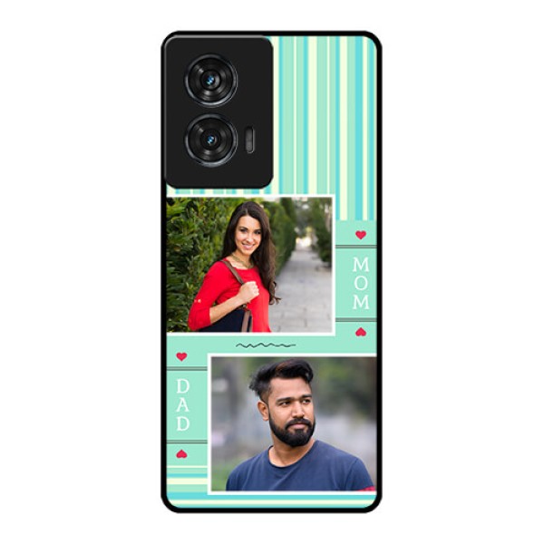 Motorola Edge 50 Fusion Custom Glass Phone CaseMom and Dad Pic Design