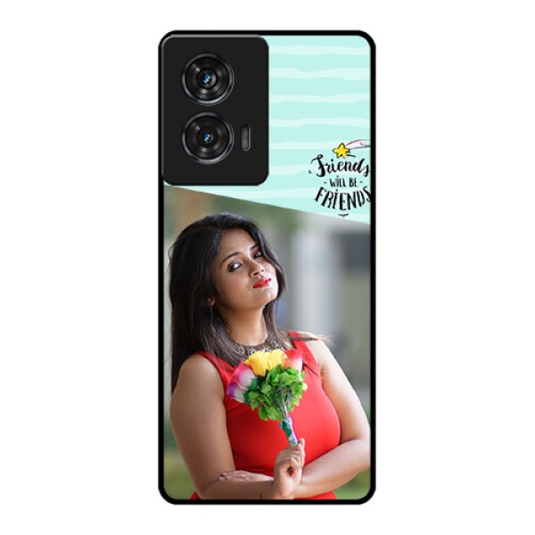 Motorola Edge 50 Fusion Custom Glass Phone CaseFriends Picture Icon Design Motorola Edge 50 Fusion Custom Glass Phone CaseFriends Picture Icon Design