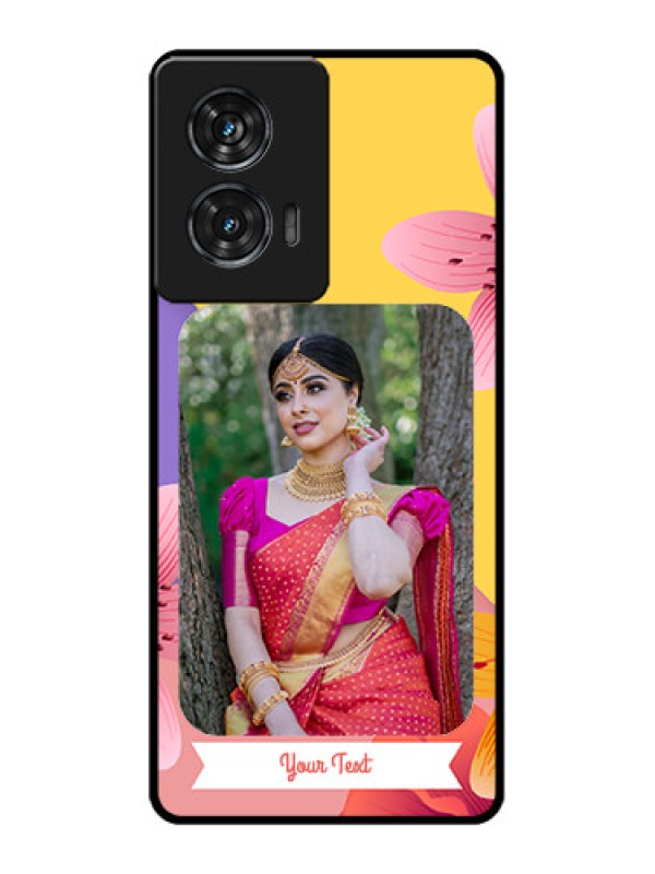 Custom Motorola Edge 50 Fusion Custom Glass Phone Case3 Image With Vintage Floral Design