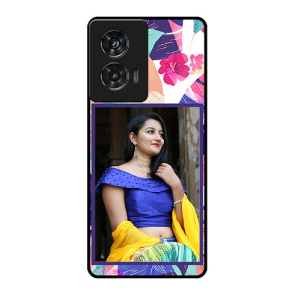 Motorola Edge 50 Fusion Custom Glass Phone CaseAbstract Floral Design Motorola Edge 50 Fusion Custom Glass Phone CaseAbstract Floral Design
