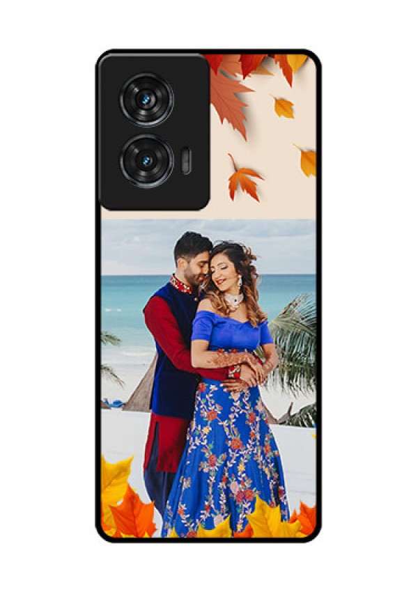 Motorola Edge 50 Fusion Custom Glass Phone CaseAutumn Maple Leaves Design