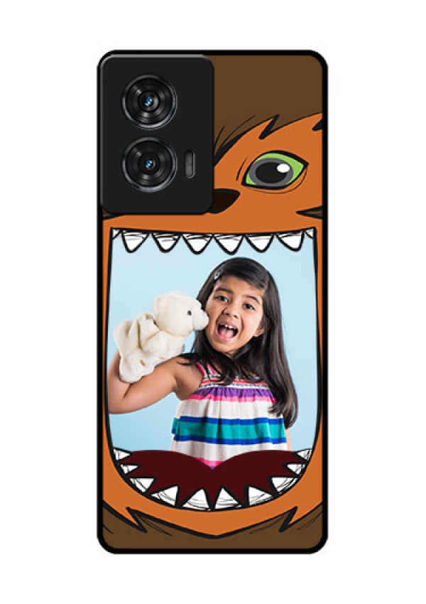 Motorola Edge 50 Fusion Custom Glass Phone CaseOwl Monster Back Case Design