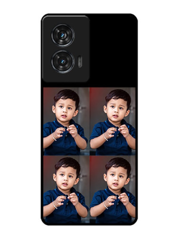 Custom Motorola Edge 50 Fusion Custom Glass Phone Case4 Image Holder Design