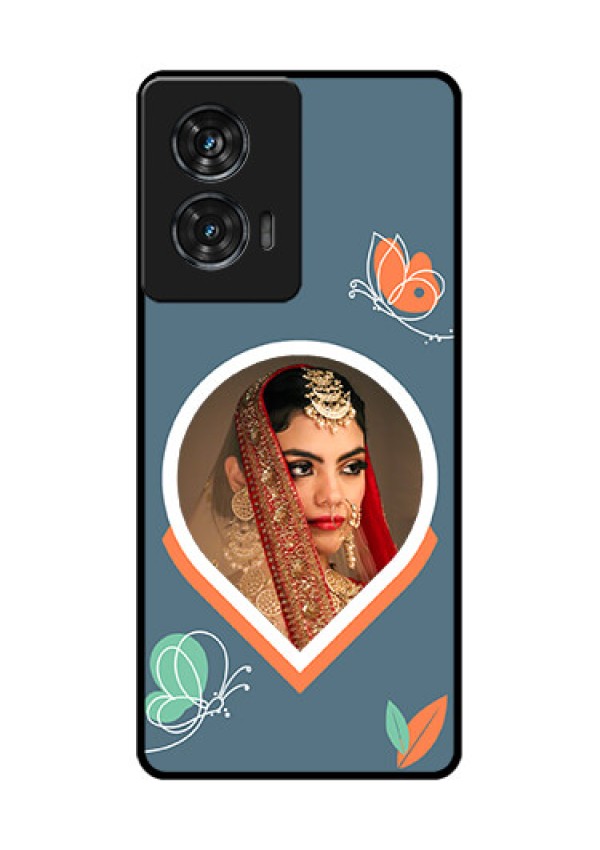 Motorola Edge 50 Fusion Custom Glass Phone CaseDroplet Butterflies Design