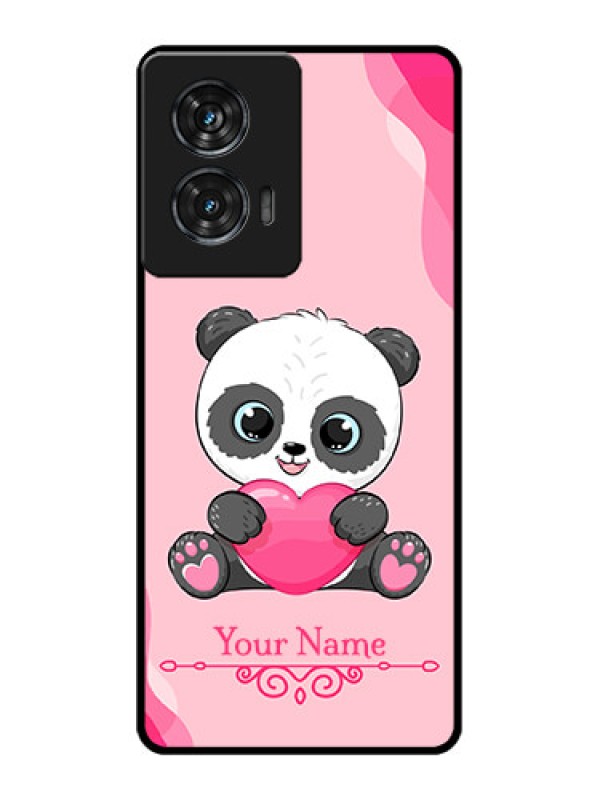Custom Motorola Edge 50 Fusion Custom Glass Phone CaseCute Panda Design