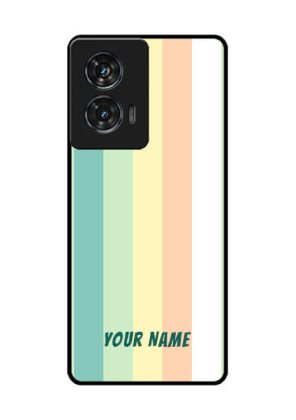 Motorola Edge 50 Fusion Custom Glass Phone CaseMulti - Colour Stripes Design