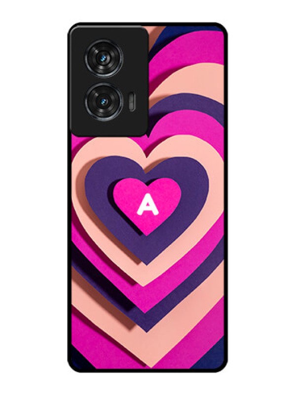Custom Motorola Edge 50 Fusion Custom Glass Phone CaseCute Heart Pattern Design