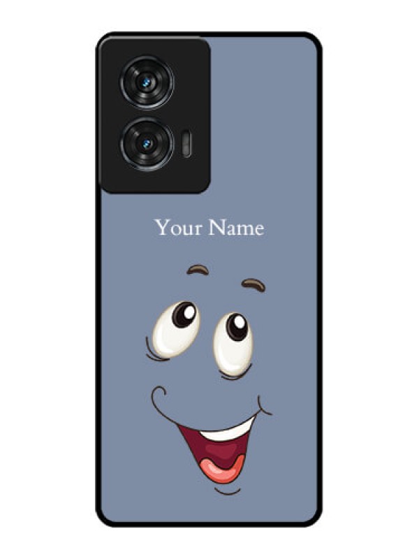 Custom Motorola Edge 50 Fusion Custom Glass Phone CaseLaughing Cartoon Face Design