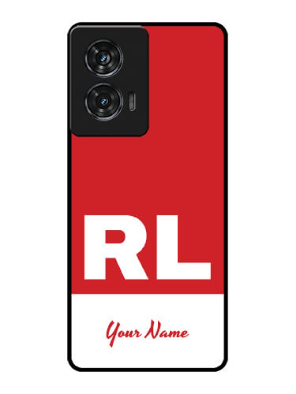 Custom Motorola Edge 50 Fusion Custom Glass Phone CaseDual Tone Custom Text Design