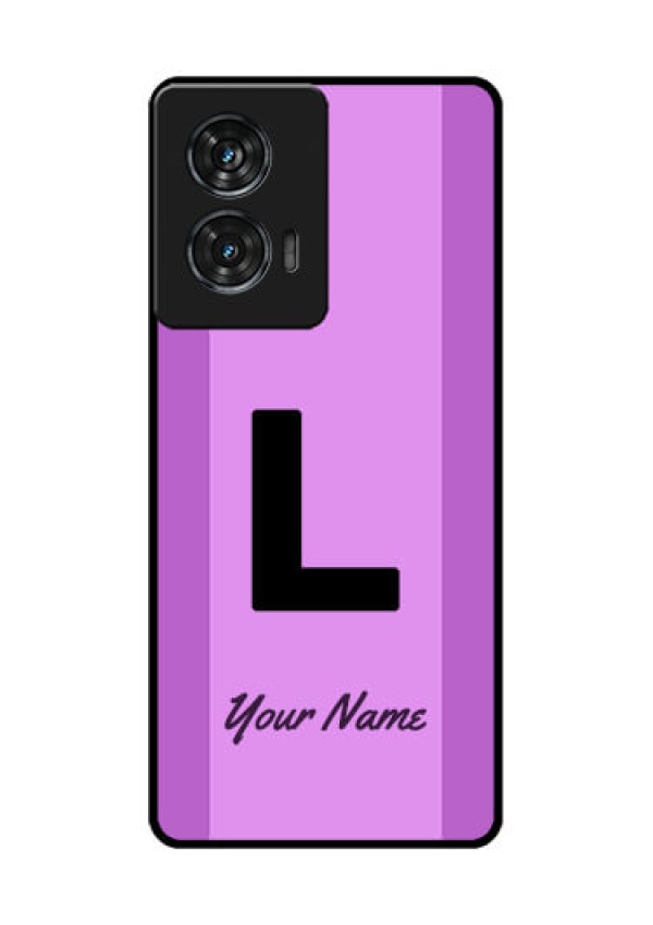 Motorola Edge 50 Fusion Custom Glass Phone CaseTricolor Custom Text Design