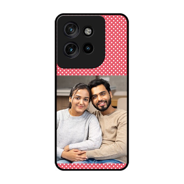 Motorola Edge 50 Neo Custom Glass Phone CaseWhite Dotted Design