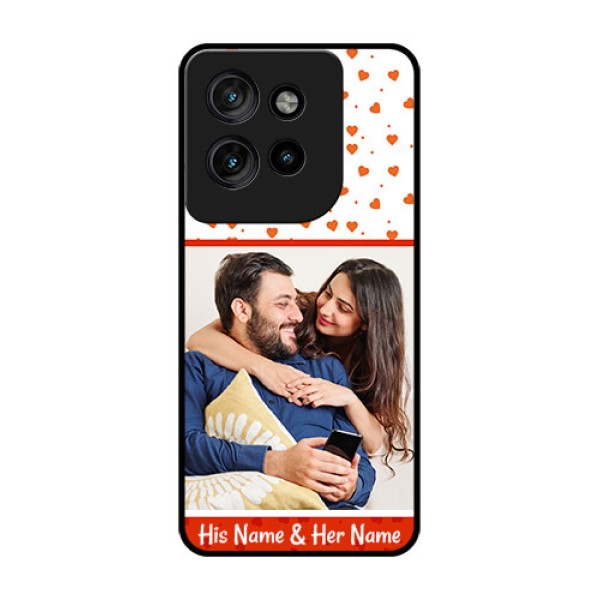 Motorola Edge 50 Neo Custom Glass Phone CaseOrange Love Symbol Design Motorola Edge 50 Neo Custom Glass Phone CaseOrange Love Symbol Design