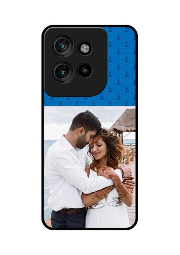 Motorola Edge 50 Neo Custom Glass Phone CaseBlue Anchors Design
