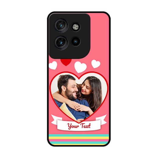 Motorola Edge 50 Neo Custom Glass Phone CaseLove Shapes Doodle Design