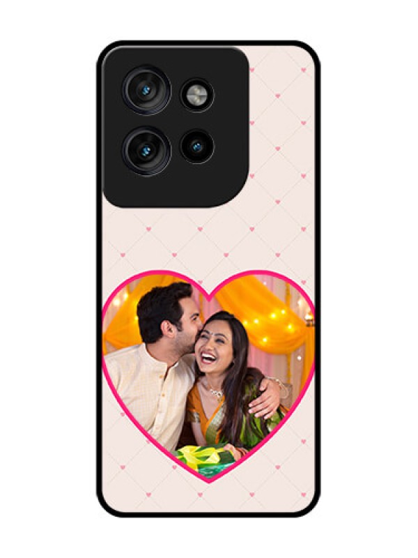 Custom Motorola Edge 50 Neo Custom Glass Phone CaseHeart Shape Design