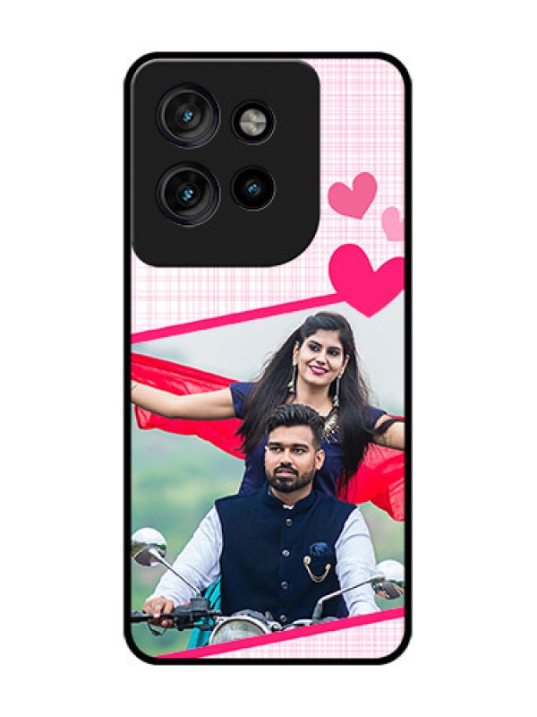 Custom Motorola Edge 50 Neo Custom Glass Phone CaseLove Shape Heart Design