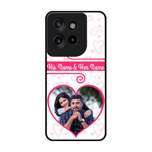 Motorola Edge 50 Neo Custom Glass Phone CaseHeart Shape Love Design