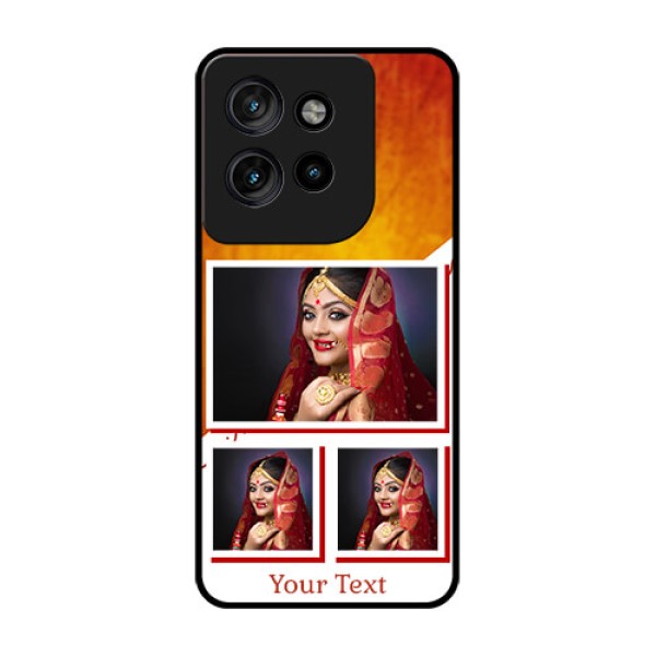 Motorola Edge 50 Neo Custom Glass Phone CaseWedding Memories Design