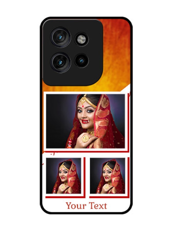 Custom Motorola Edge 50 Neo Custom Glass Phone CaseWedding Memories Design