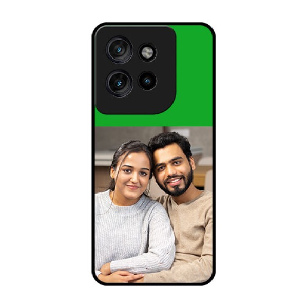 Motorola Edge 50 Neo Custom Glass Phone CaseGreen Pattern Design