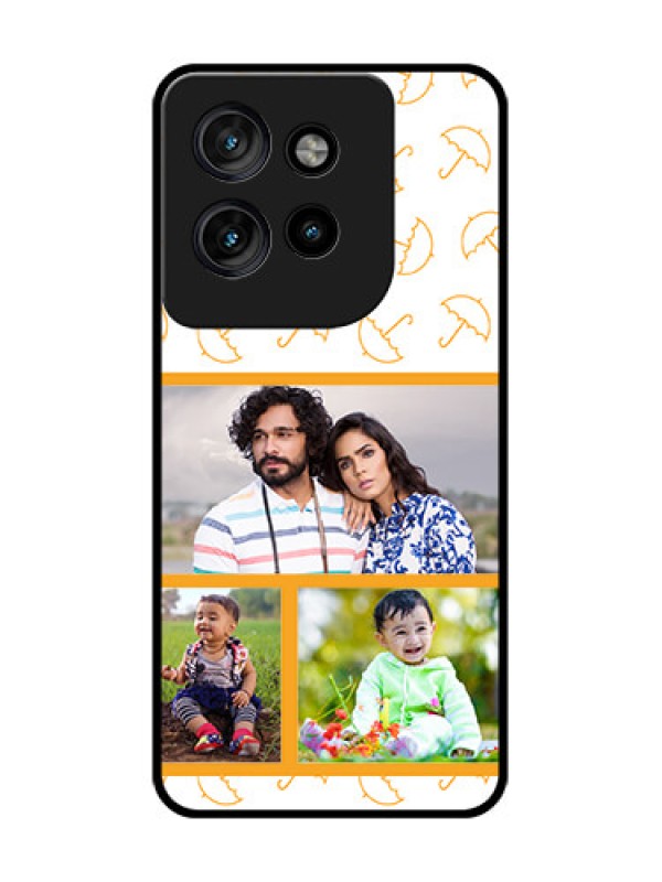 Custom Motorola Edge 50 Neo Custom Glass Phone CaseYellow Pattern Design