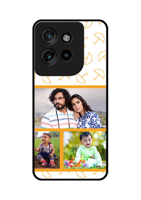 Motorola Edge 50 Neo Custom Glass Phone CaseYellow Pattern Design