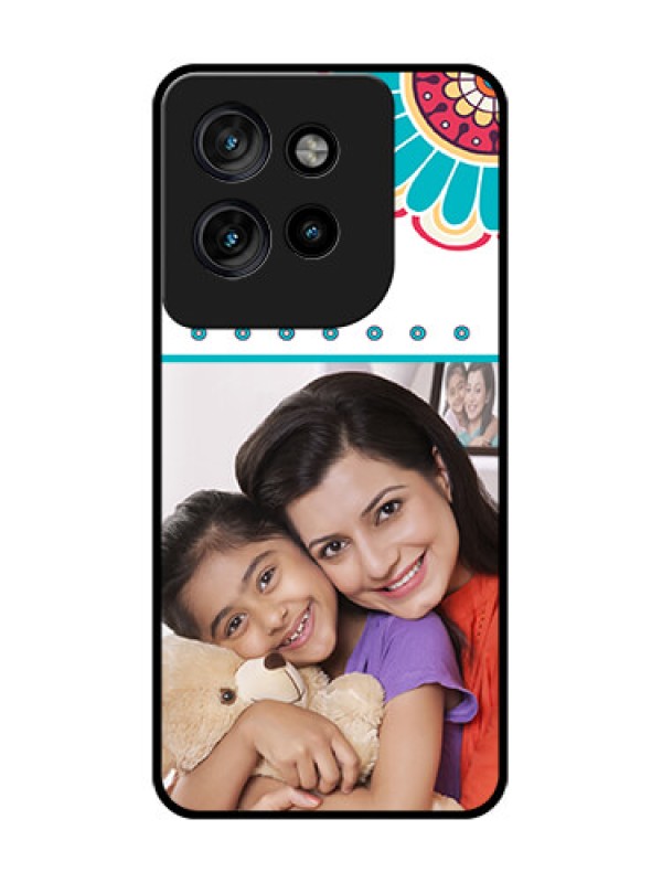 Custom Motorola Edge 50 Neo Custom Glass Phone CaseFlower Design