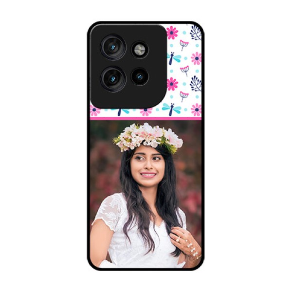 Motorola Edge 50 Neo Custom Glass Phone CaseColorful Flower Design Motorola Edge 50 Neo Custom Glass Phone CaseColorful Flower Design