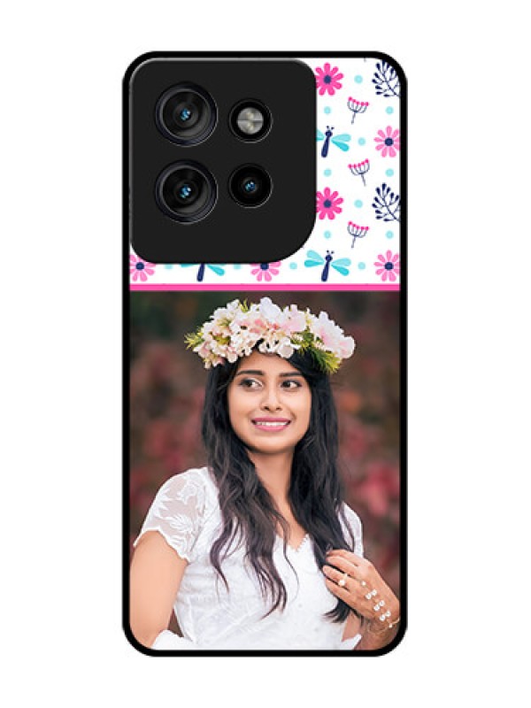 Custom Motorola Edge 50 Neo Custom Glass Phone CaseColorful Flower Design