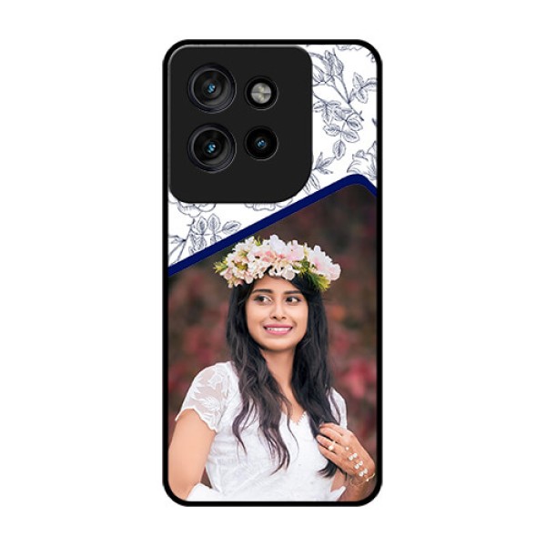 Motorola Edge 50 Neo Custom Glass Phone CaseClassy Floral Design