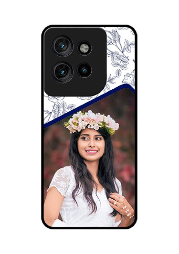 Motorola Edge 50 Neo Custom Glass Phone CaseClassy Floral Design