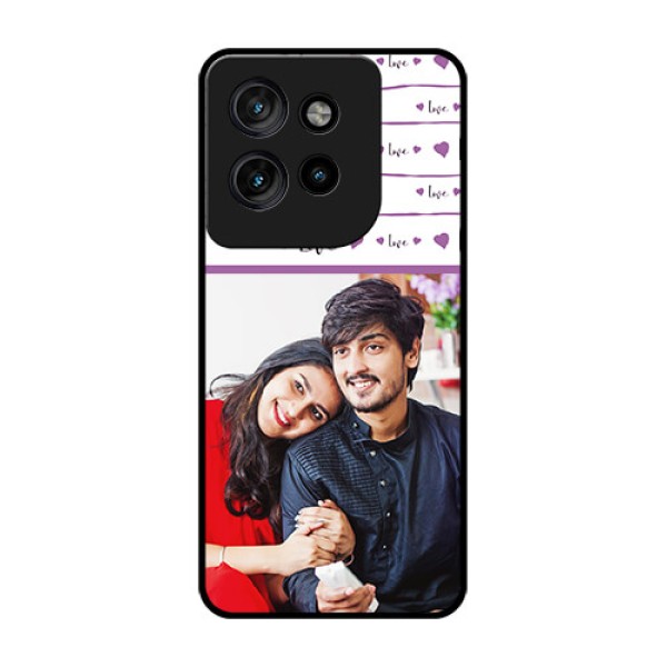 Motorola Edge 50 Neo Custom Glass Phone CaseCouples Heart Design