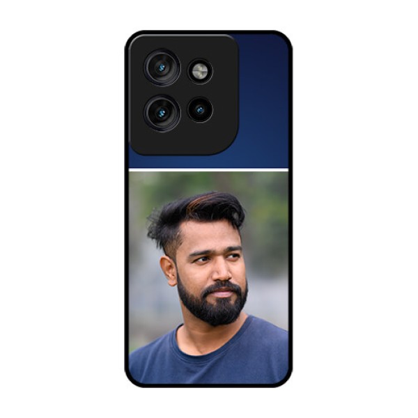 Motorola Edge 50 Neo Custom Glass Phone CaseSimple Royal Blue Design Motorola Edge 50 Neo Custom Glass Phone CaseSimple Royal Blue Design