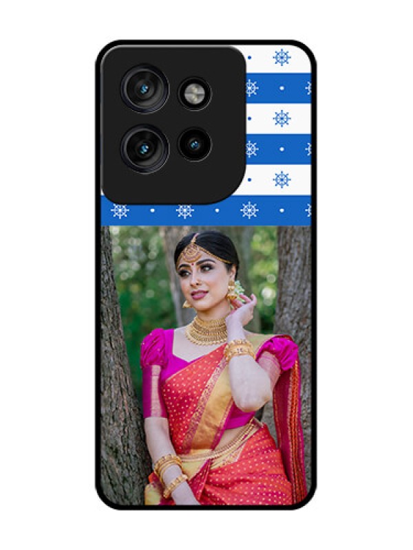 Custom Motorola Edge 50 Neo Custom Glass Phone CaseSnow Pattern Design